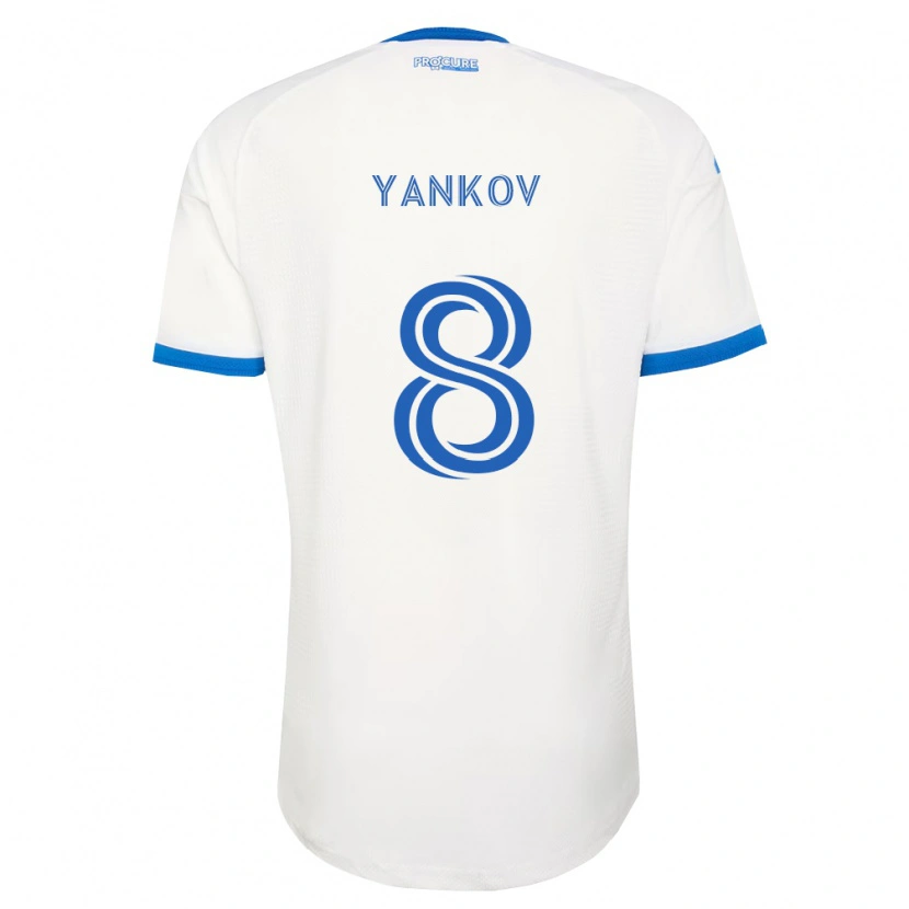Danxen Kvinder Dominik Yankov #8 Himmelblå Hvid Udebane Spillertrøjer 2026/27 Trøje T-Shirt