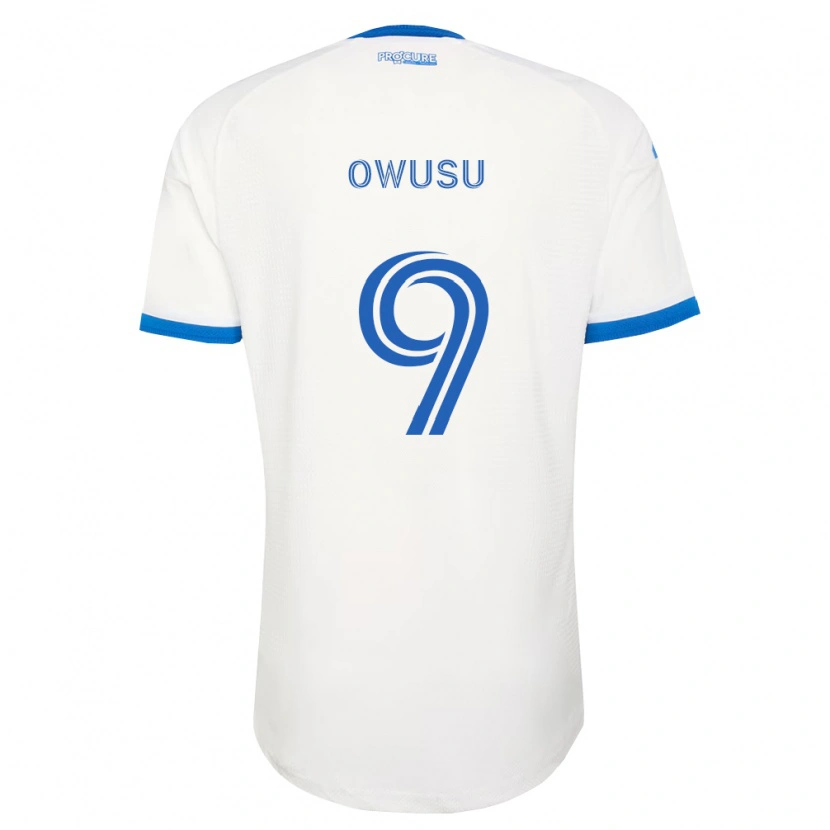 Danxen Kvinder Prince Owusu #9 Himmelblå Hvid Udebane Spillertrøjer 2026/27 Trøje T-Shirt