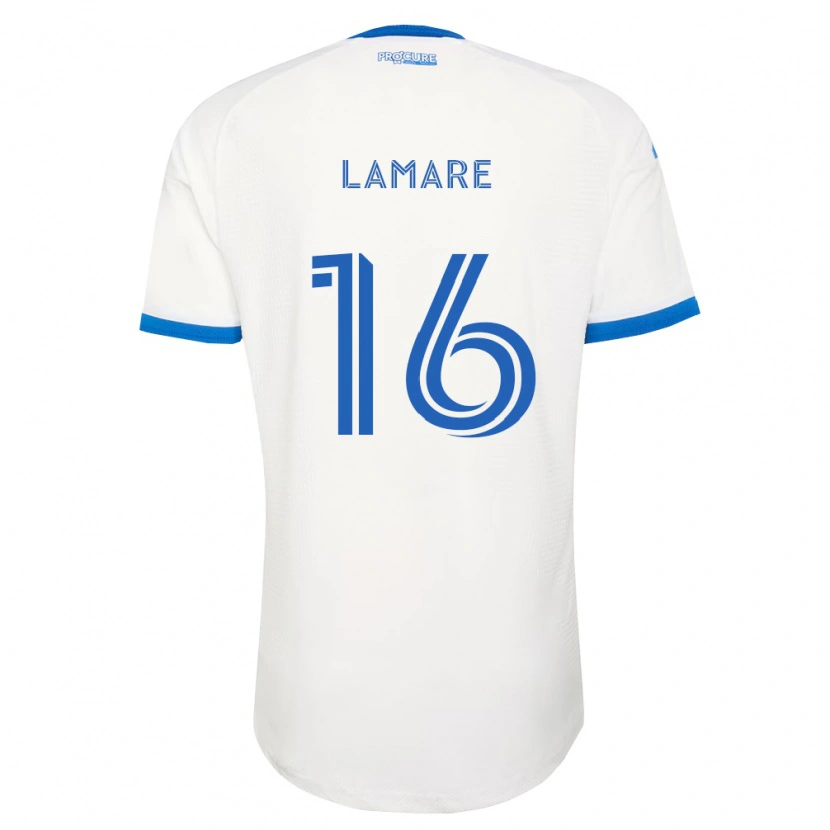 Danxen Kvinder Samuel Lamare #16 Himmelblå Hvid Udebane Spillertrøjer 2026/27 Trøje T-Shirt