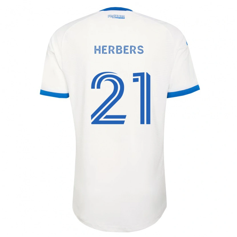 Danxen Kvinder Fabian Herbers #21 Himmelblå Hvid Udebane Spillertrøjer 2026/27 Trøje T-Shirt