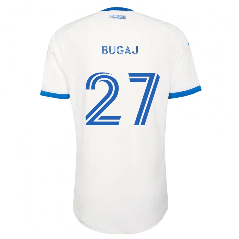 Danxen Kvinder Dawid Bugaj #27 Himmelblå Hvid Udebane Spillertrøjer 2026/27 Trøje T-Shirt