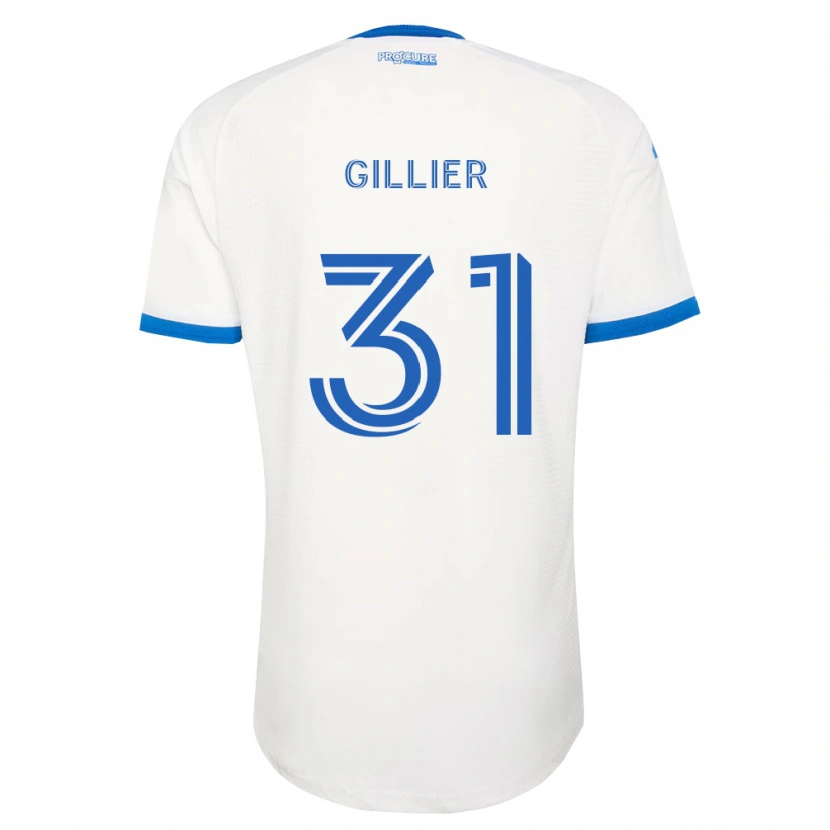 Danxen Kvinder Thomas Gillier #31 Himmelblå Hvid Udebane Spillertrøjer 2026/27 Trøje T-Shirt