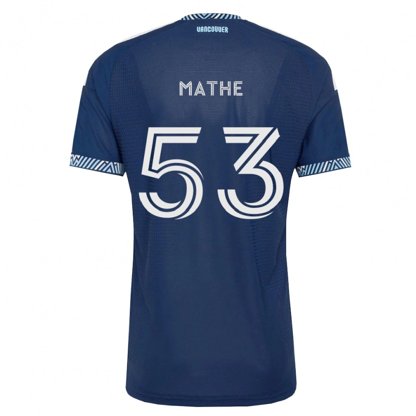 Danxen Kvinder Immanuel Mathe #53 Dyb Blå Hvid Udebane Spillertrøjer 2026/27 Trøje T-Shirt