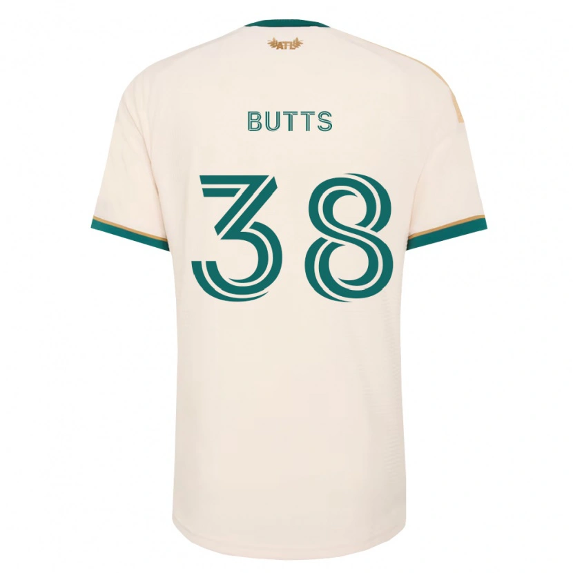 Danxen Kvinder Liam Butts #38 Champagnegul Grøn Udebane Spillertrøjer 2026/27 Trøje T-Shirt