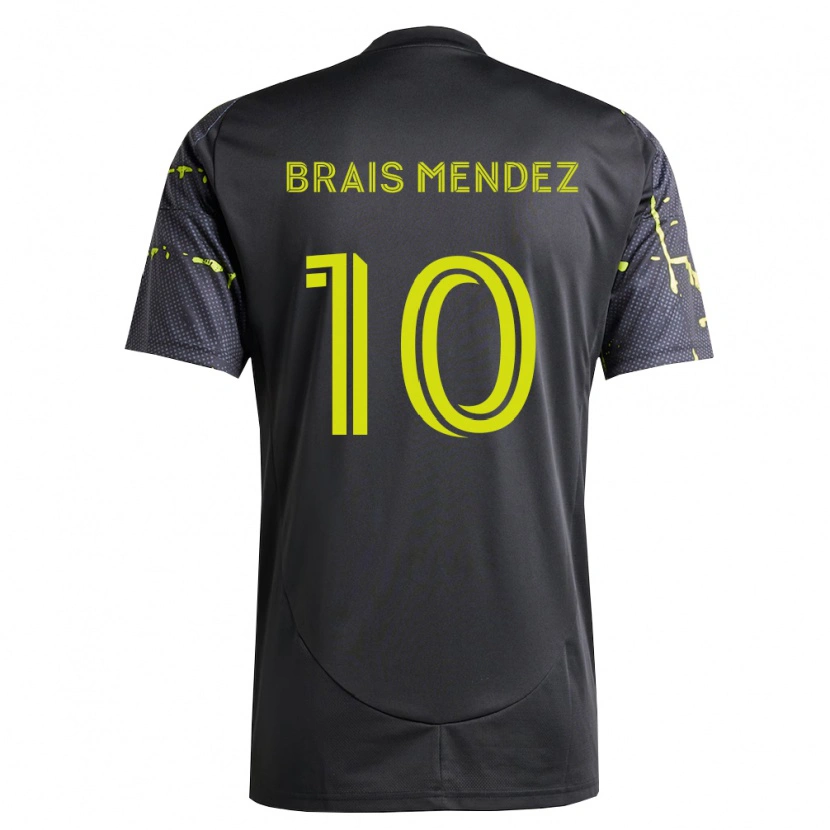 Danxen Kvinder Brais Méndez #10 Fluorescerende Gul Sort Udebane Spillertrøjer 2026/27 Trøje T-Shirt