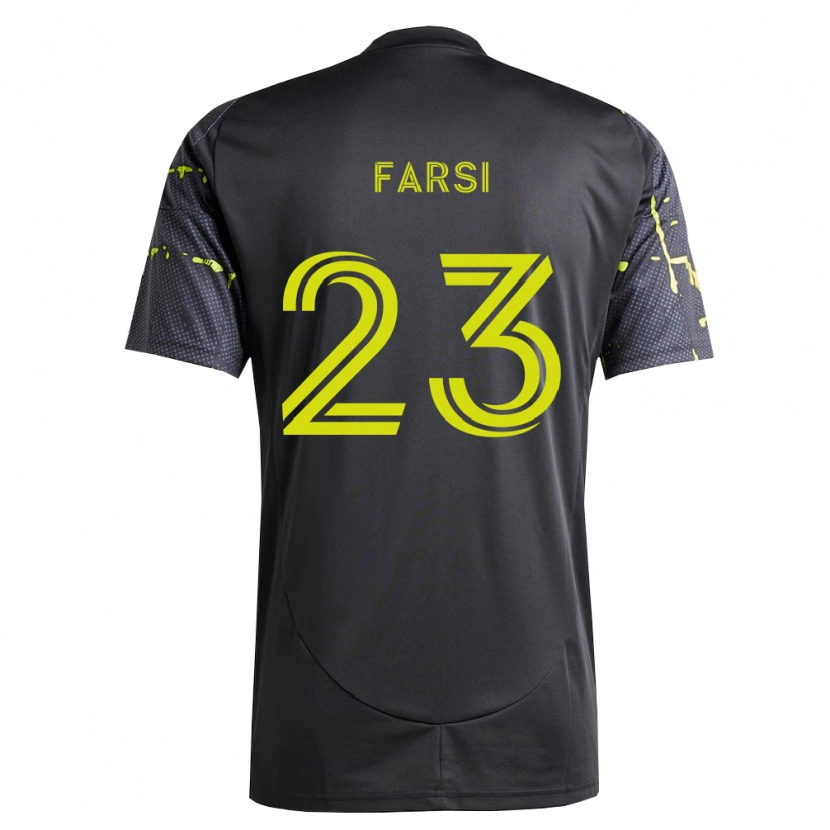 Danxen Kvinder Mohamed Farsi #23 Fluorescerende Gul Sort Udebane Spillertrøjer 2026/27 Trøje T-Shirt