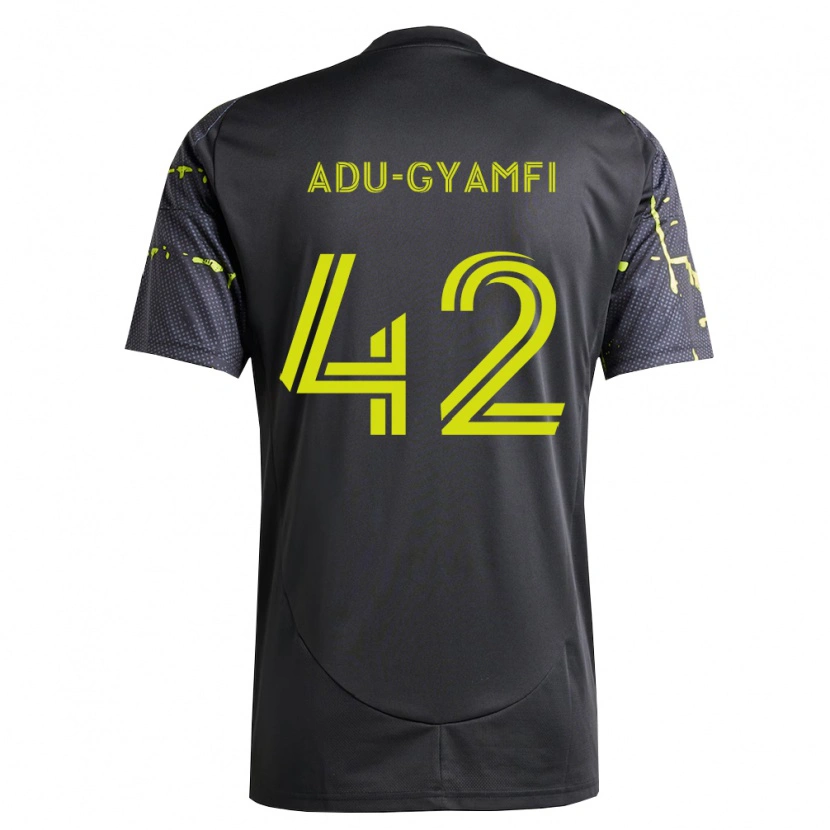 Danxen Kvinder Brent Adu-Gyamfi #42 Fluorescerende Gul Sort Udebane Spillertrøjer 2026/27 Trøje T-Shirt