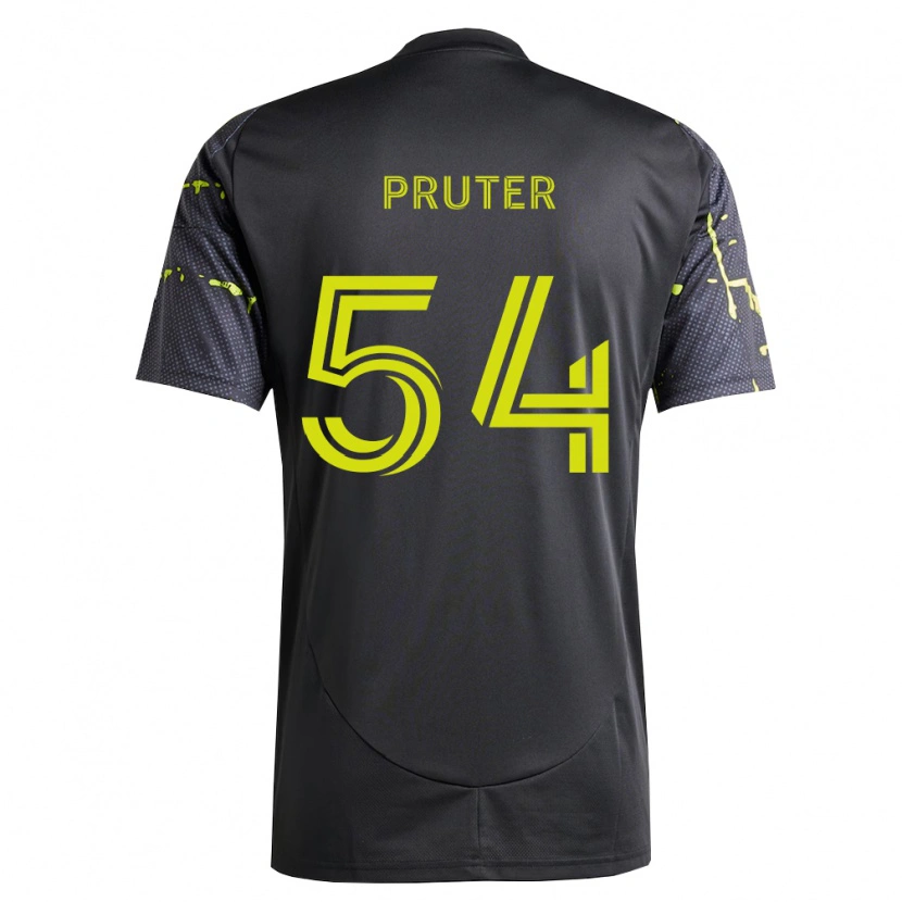 Danxen Kvinder Luke Pruter #54 Fluorescerende Gul Sort Udebane Spillertrøjer 2026/27 Trøje T-Shirt