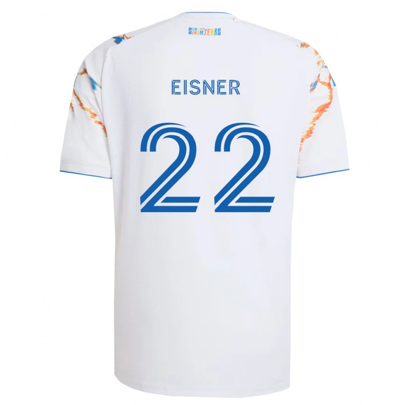 Danxen Kvinder Wilson Eisner #22 Hvid Orange Blå Udebane Spillertrøjer 2026/27 Trøje T-Shirt