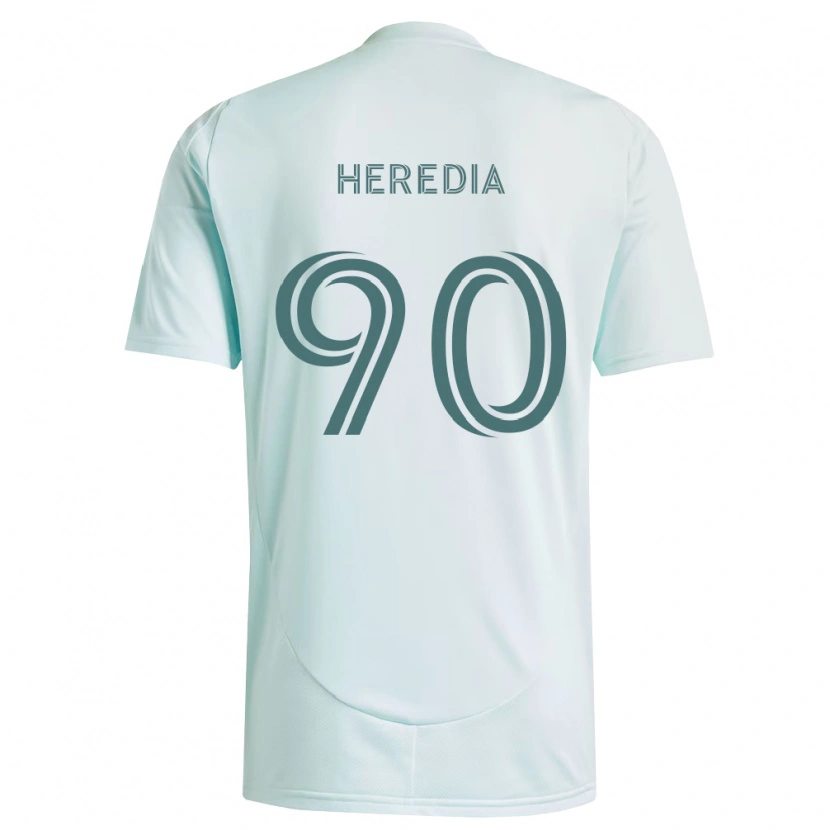 Danxen Kvinder Edgar Heredia #90 Hvid Lysegrøn Udebane Spillertrøjer 2026/27 Trøje T-Shirt