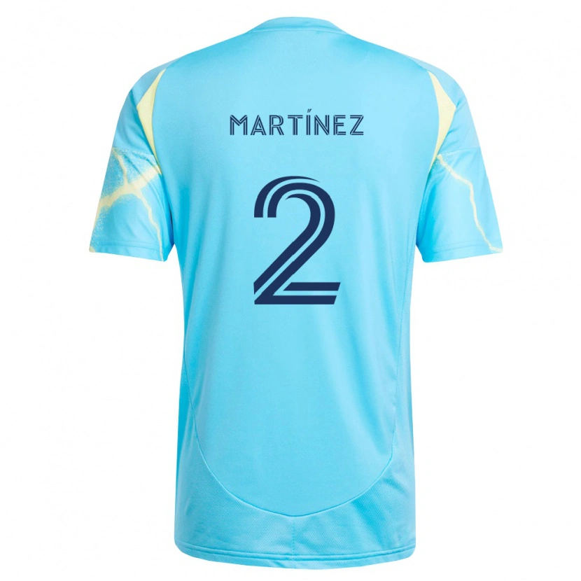 Danxen Kvinder Geiner Martínez #2 Lyseblå Sort Lys Gul Udebane Spillertrøjer 2026/27 Trøje T-Shirt