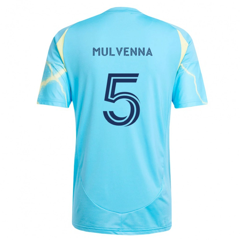 Danxen Kvinder Landon Mulvenna #5 Lyseblå Sort Lys Gul Udebane Spillertrøjer 2026/27 Trøje T-Shirt