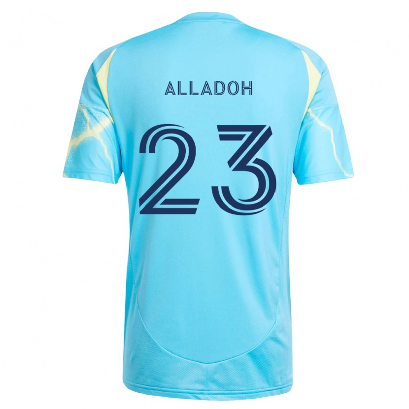Danxen Kvinder Ezekiel Alladoh #23 Lyseblå Sort Lys Gul Udebane Spillertrøjer 2026/27 Trøje T-Shirt