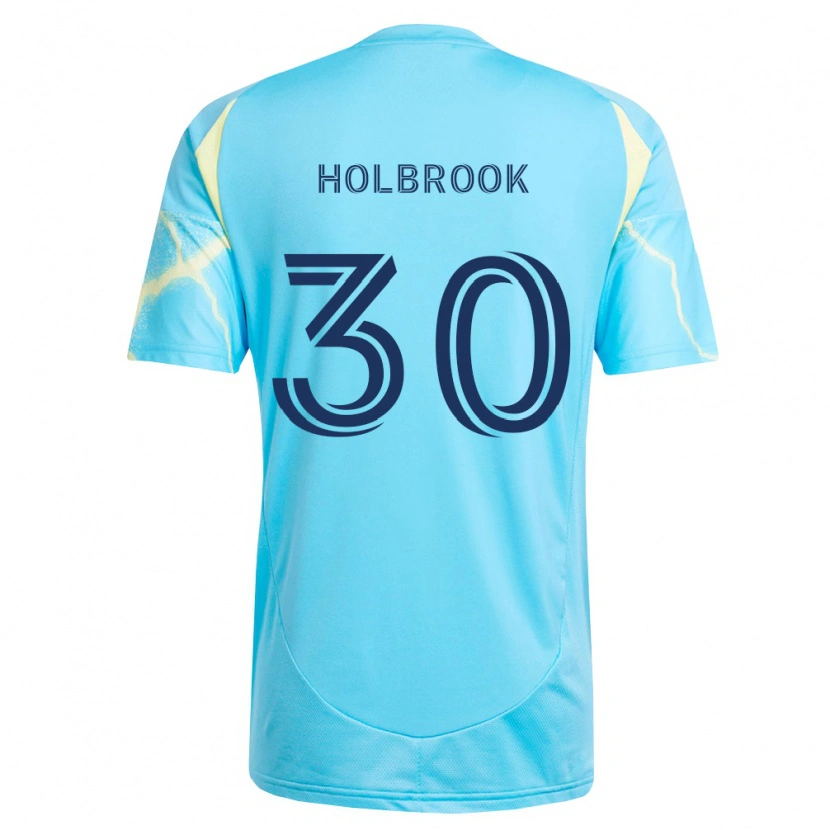 Danxen Kvinder Pierce Holbrook #30 Lyseblå Sort Lys Gul Udebane Spillertrøjer 2026/27 Trøje T-Shirt