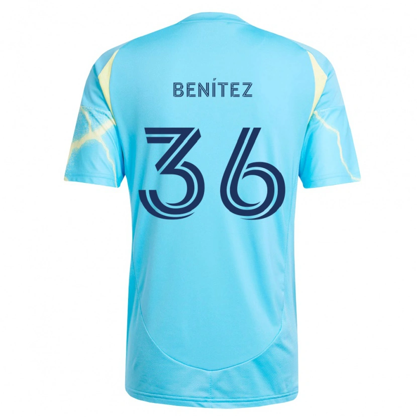 Danxen Kvinder Óscar Benítez #36 Lyseblå Sort Lys Gul Udebane Spillertrøjer 2026/27 Trøje T-Shirt