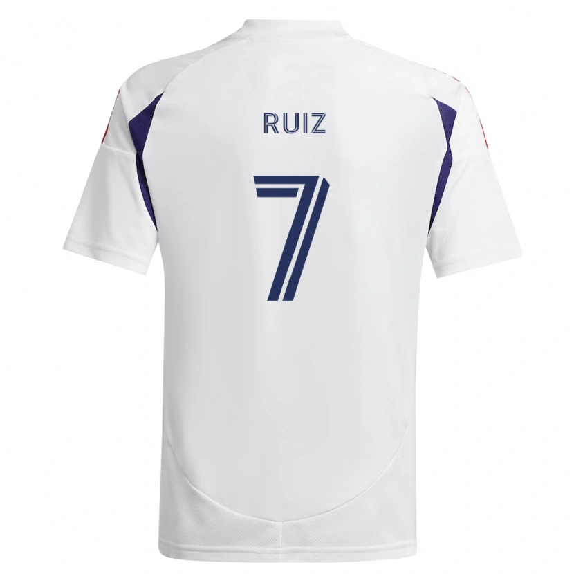 Danxen Kvinder Pablo Ruiz #7 Kongelig Blå Rød Brun Udebane Spillertrøjer 2026/27 Trøje T-Shirt