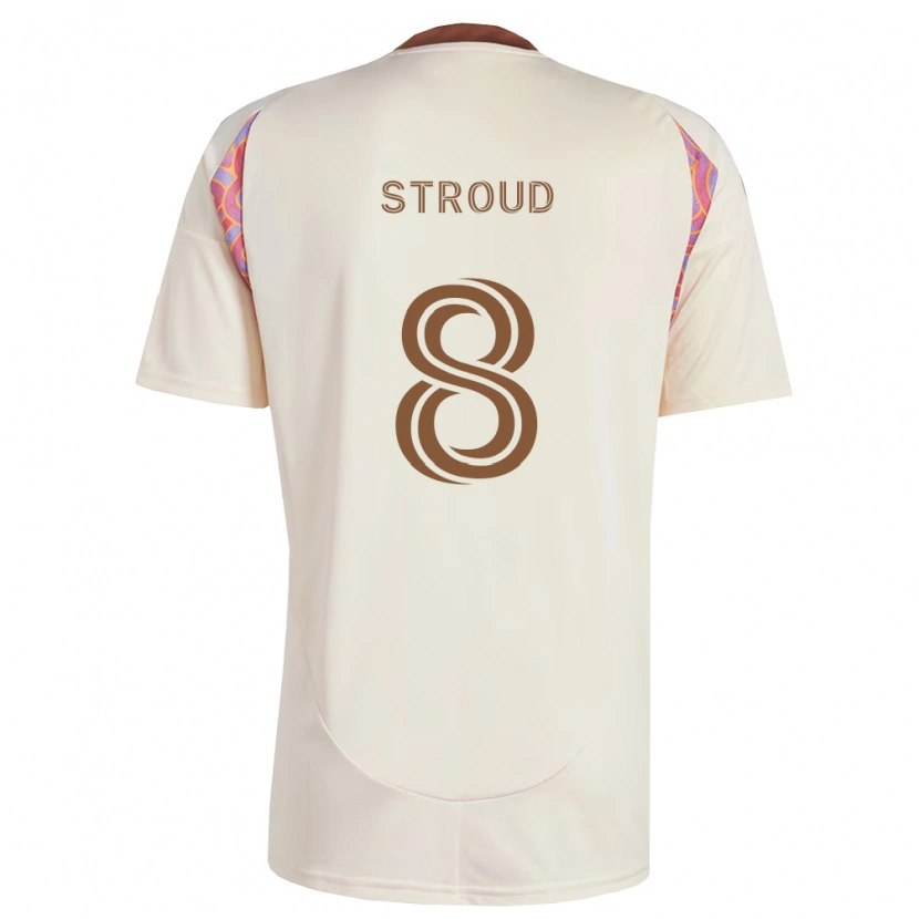 Danxen Kvinder Jared Stroud #8 Råhvid Pink Udebane Spillertrøjer 2026/27 Trøje T-Shirt