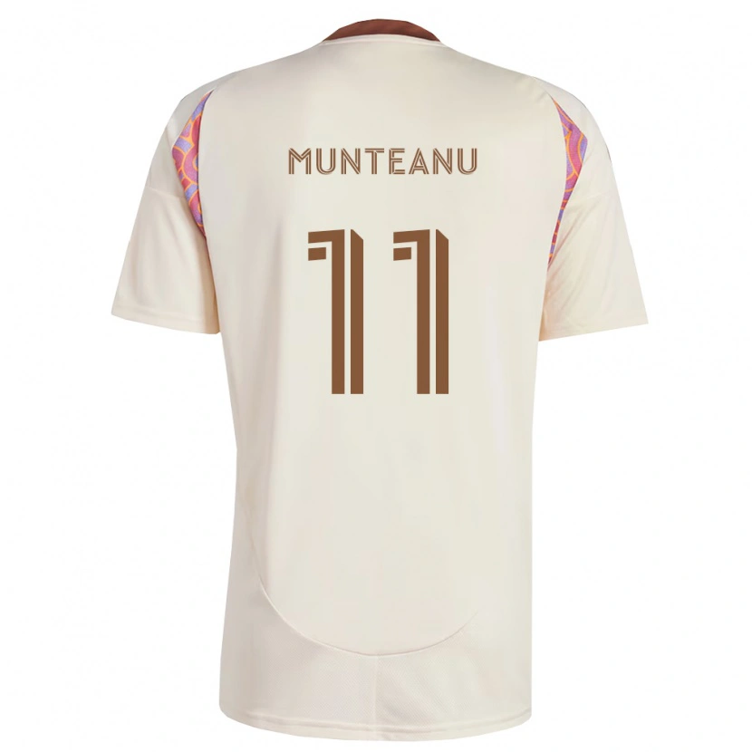 Danxen Kvinder Louis Munteanu #11 Råhvid Pink Udebane Spillertrøjer 2026/27 Trøje T-Shirt