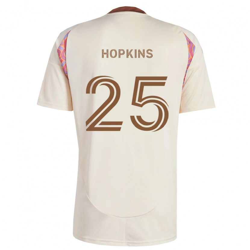 Danxen Kvinder Jackson Hopkins #25 Råhvid Pink Udebane Spillertrøjer 2026/27 Trøje T-Shirt