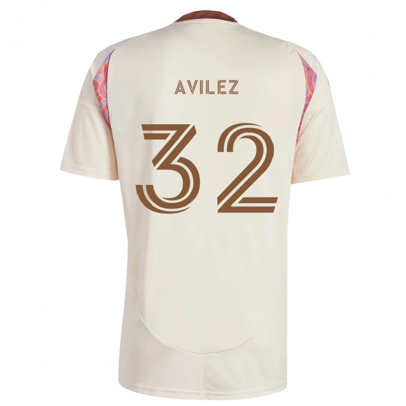 Danxen Kvinder Oscar Avilez #32 Råhvid Pink Udebane Spillertrøjer 2026/27 Trøje T-Shirt