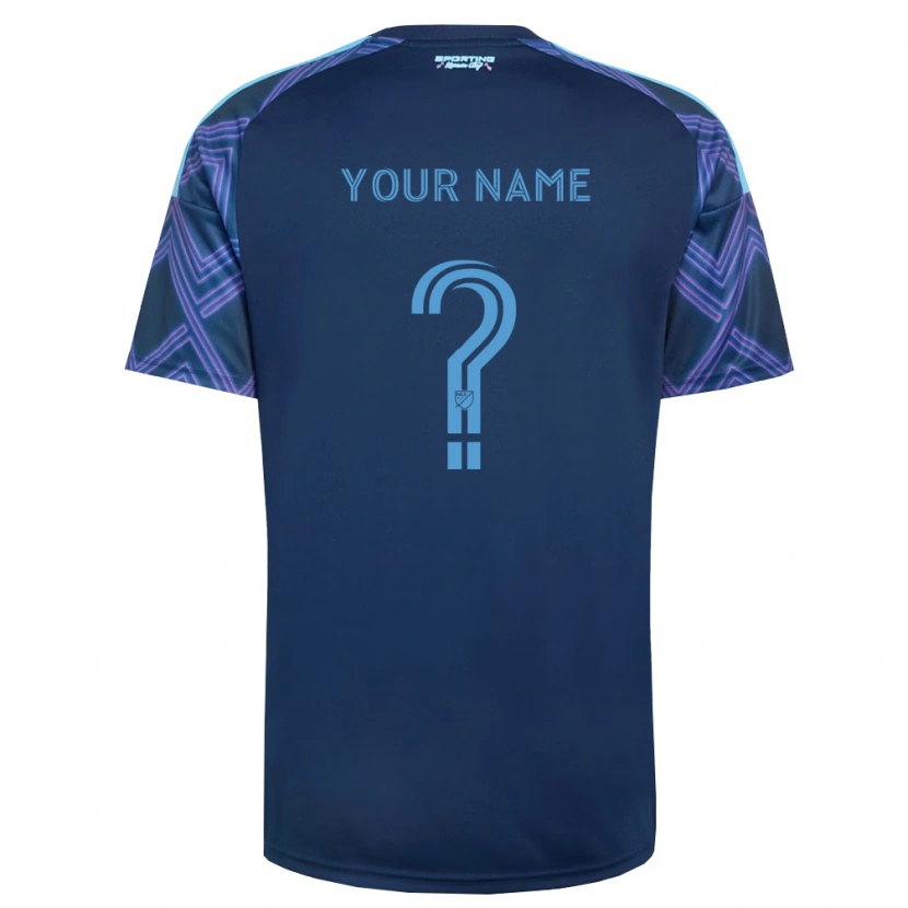Danxen Kvinder Dit Navn #0 Kongelig Blå Lilla Udebane Spillertrøjer 2026/27 Trøje T-Shirt