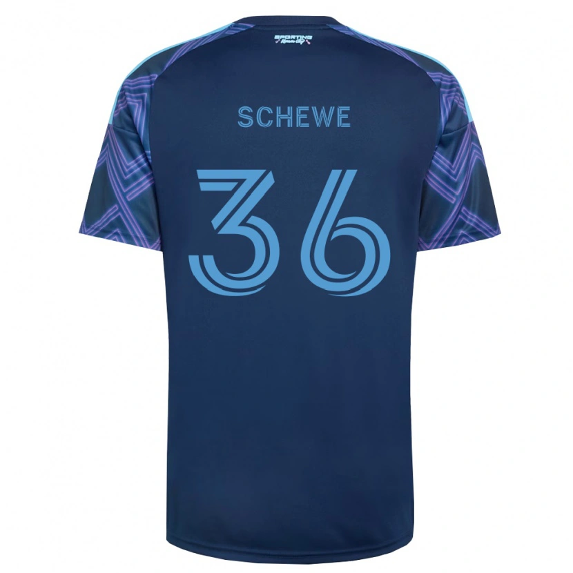 Danxen Kvinder Ryan Schewe #36 Kongelig Blå Lilla Udebane Spillertrøjer 2026/27 Trøje T-Shirt