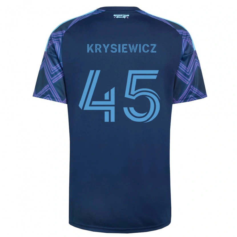 Danxen Kvinder Brady Krysiewicz #45 Kongelig Blå Lilla Udebane Spillertrøjer 2026/27 Trøje T-Shirt