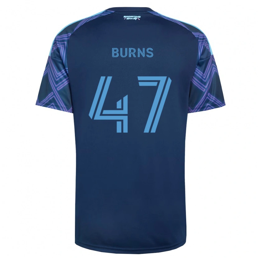 Danxen Kvinder Trevor Burns #47 Kongelig Blå Lilla Udebane Spillertrøjer 2026/27 Trøje T-Shirt