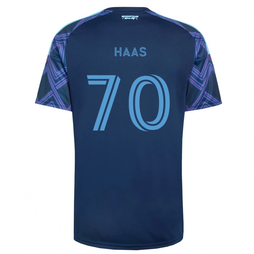 Danxen Kvinder Ty Haas #70 Kongelig Blå Lilla Udebane Spillertrøjer 2026/27 Trøje T-Shirt