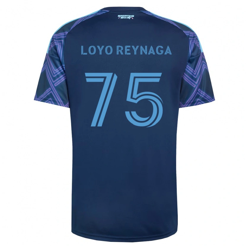 Danxen Kvinder Zamir Loyo Reynaga #75 Kongelig Blå Lilla Udebane Spillertrøjer 2026/27 Trøje T-Shirt