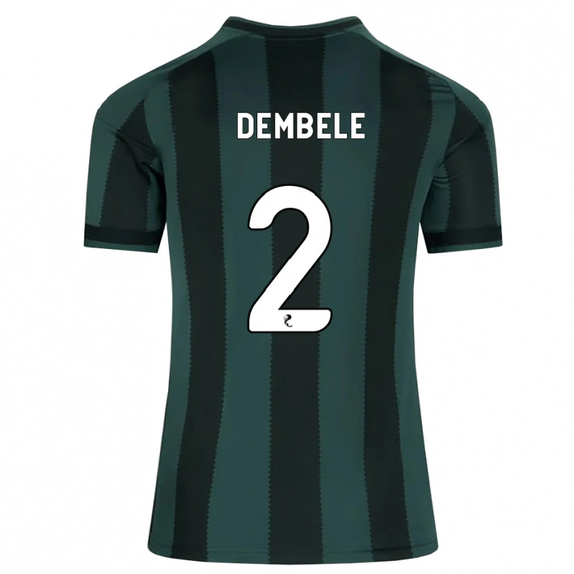 Danxen Kvinder Hassan Dembele #2 Mørk Skifergrå Sort Udebane Spillertrøjer 2026/27 Trøje T-Shirt