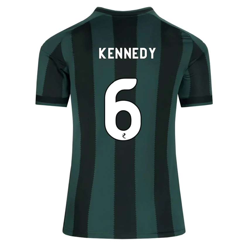 Danxen Kvinder Liam Kennedy #6 Mørk Skifergrå Sort Udebane Spillertrøjer 2026/27 Trøje T-Shirt