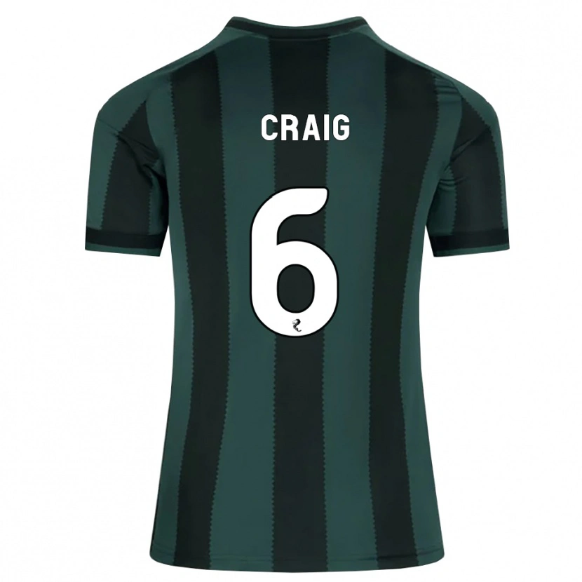 Danxen Kvinder Chloe Craig #6 Mørk Skifergrå Sort Udebane Spillertrøjer 2026/27 Trøje T-Shirt