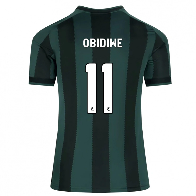 Danxen Kvinder Emmanuel Obidiwe #11 Mørk Skifergrå Sort Udebane Spillertrøjer 2026/27 Trøje T-Shirt