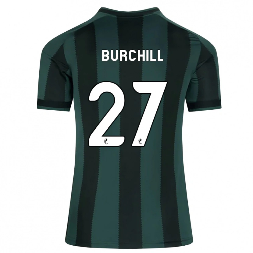 Danxen Kvinder Tiree Burchill #27 Mørk Skifergrå Sort Udebane Spillertrøjer 2026/27 Trøje T-Shirt