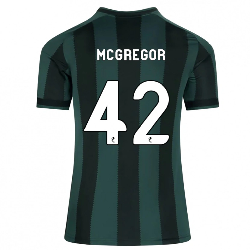 Danxen Kvinder Callum Mcgregor #42 Mørk Skifergrå Sort Udebane Spillertrøjer 2026/27 Trøje T-Shirt