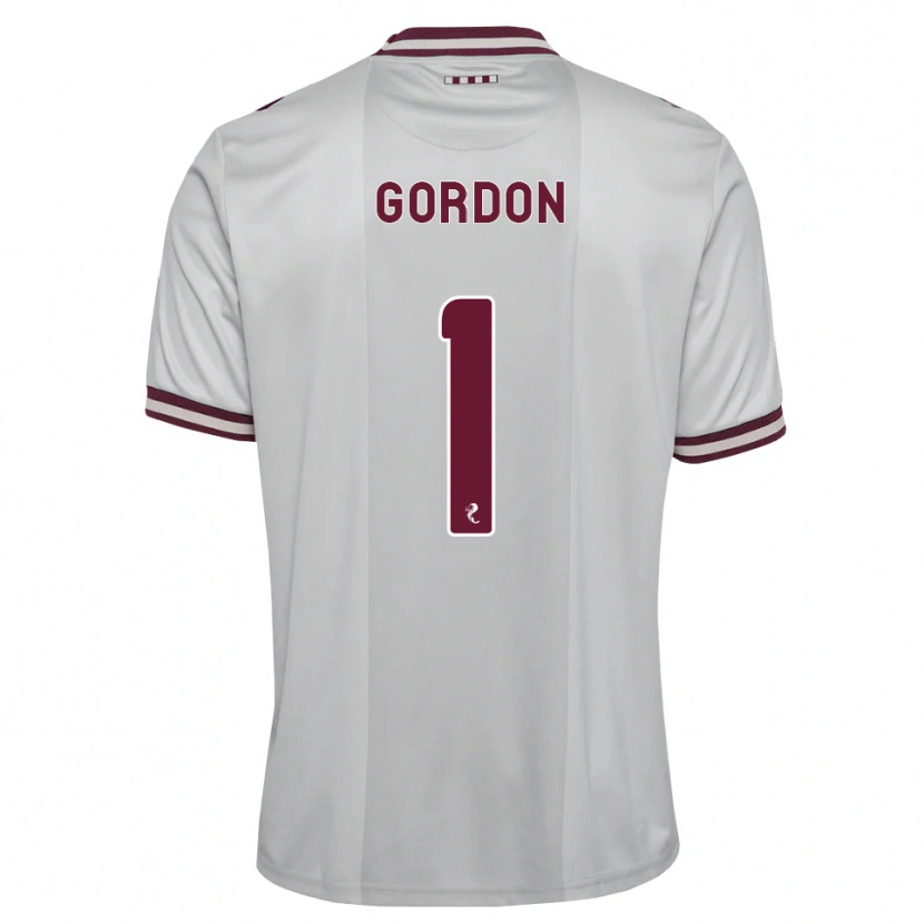 Danxen Kvinder Craig Gordon #1 Hvid Bordeaux Udebane Spillertrøjer 2026/27 Trøje T-Shirt