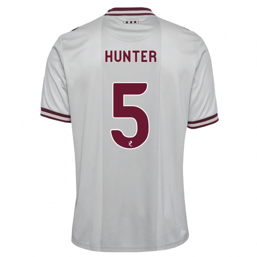 Danxen Kvinder Georgia Hunter #5 Hvid Bordeaux Udebane Spillertrøjer 2026/27 Trøje T-Shirt