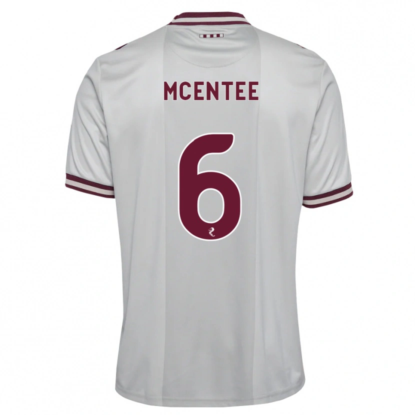 Danxen Kvinder Oisin Mcentee #6 Hvid Bordeaux Udebane Spillertrøjer 2026/27 Trøje T-Shirt