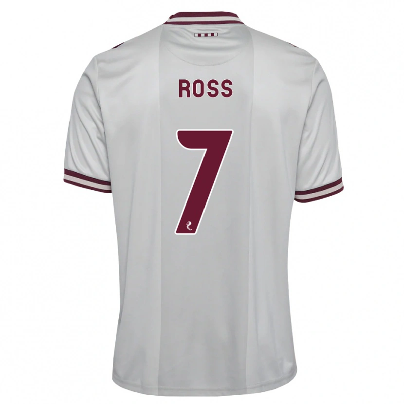 Danxen Kvinder Mackenzie Ross #7 Hvid Bordeaux Udebane Spillertrøjer 2026/27 Trøje T-Shirt