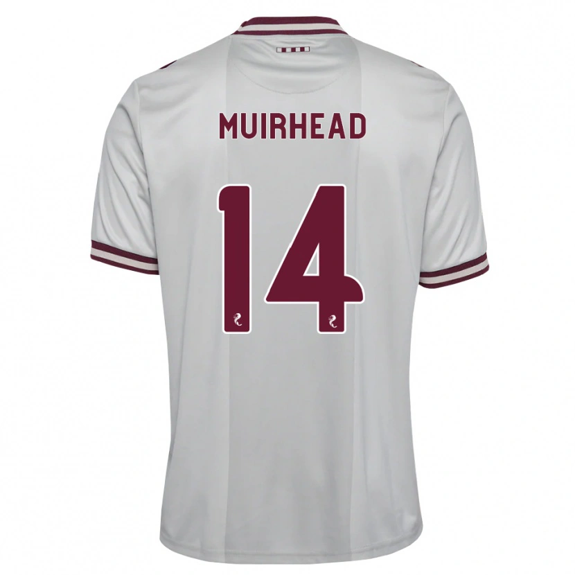 Danxen Kvinder Owen Muirhead #14 Hvid Bordeaux Udebane Spillertrøjer 2026/27 Trøje T-Shirt