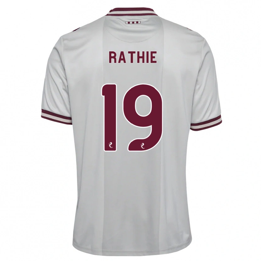 Danxen Kvinder Luke Rathie #19 Hvid Bordeaux Udebane Spillertrøjer 2026/27 Trøje T-Shirt