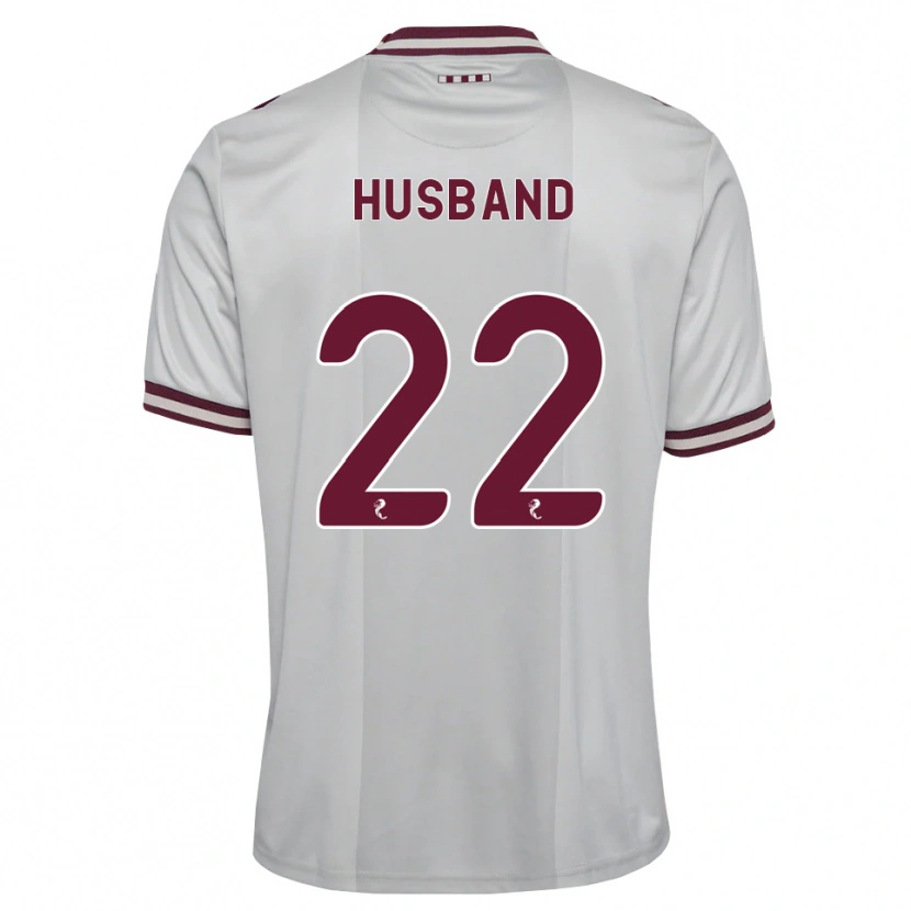 Danxen Kvinder Jessica Husband #22 Hvid Bordeaux Udebane Spillertrøjer 2026/27 Trøje T-Shirt