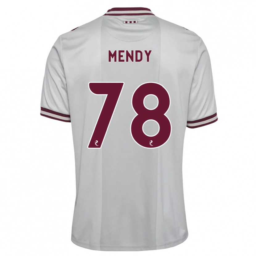 Danxen Kvinder Laurent Mendy #78 Hvid Bordeaux Udebane Spillertrøjer 2026/27 Trøje T-Shirt