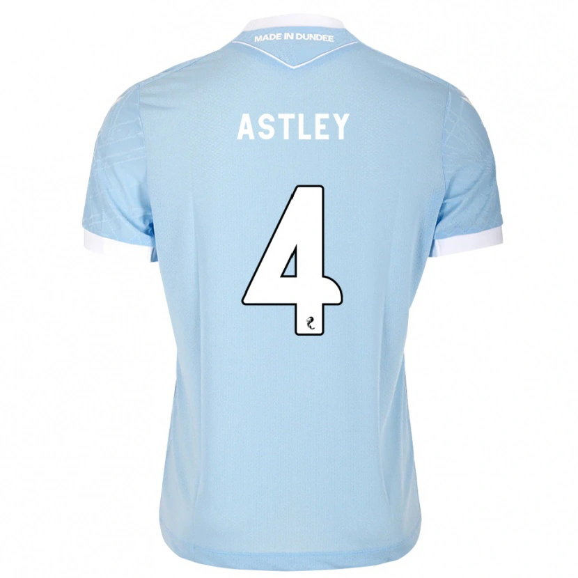 Danxen Kvinder Ryan Astley #4 Lys Himmelblå Hvid Udebane Spillertrøjer 2026/27 Trøje T-Shirt