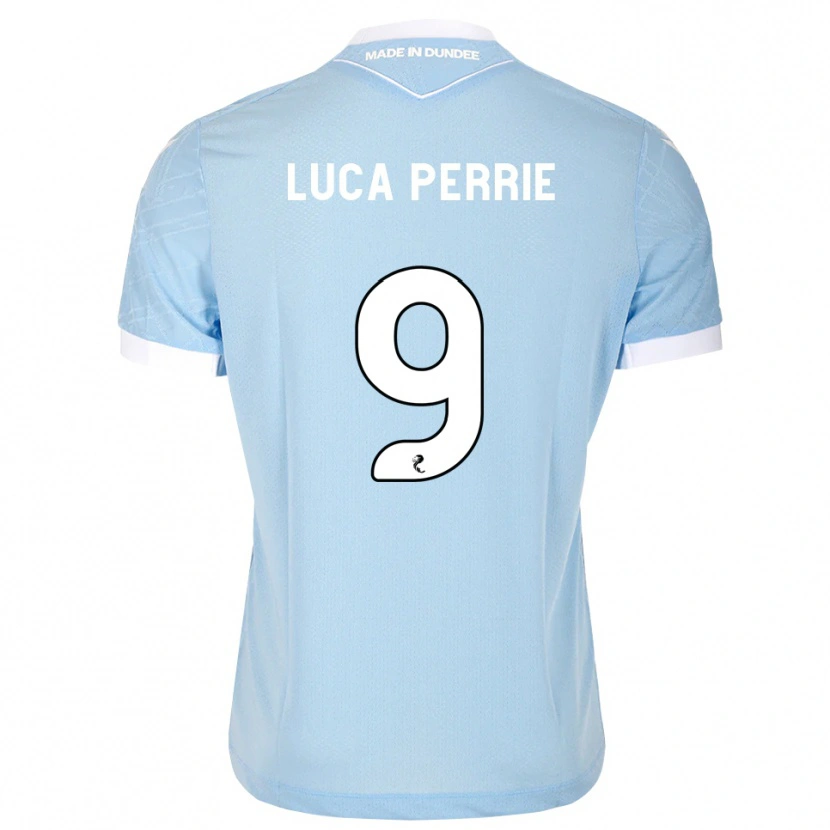 Danxen Kvinder Luca Perrie #9 Lys Himmelblå Hvid Udebane Spillertrøjer 2026/27 Trøje T-Shirt