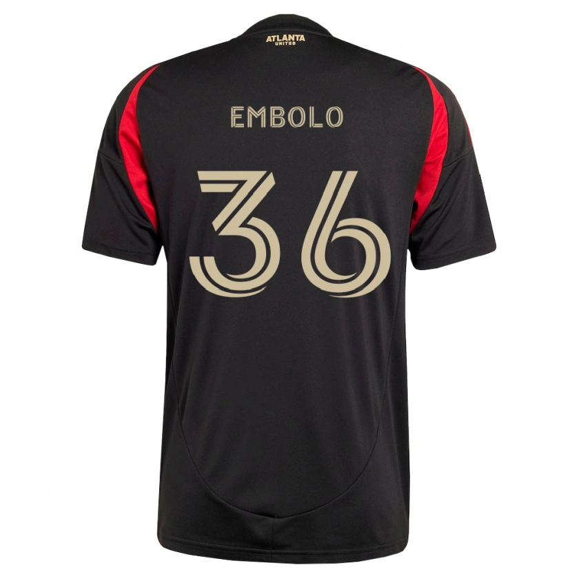 Danxen Kvinder Breel Embolo #36 Sort Rød Hjemmebane Spillertrøjer 2026/27 Trøje T-Shirt