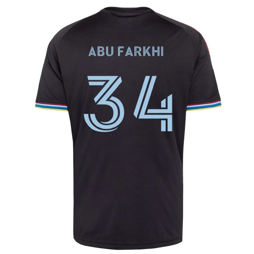 Danxen Kvinder Sayed Abu Farkhi #34 Sort Himmelblå Hjemmebane Spillertrøjer 2026/27 Trøje T-Shirt