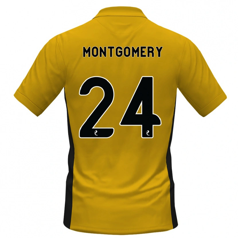 Danxen Børn Adam Montgomery #24 Orange Sort Hjemmebane Spillertrøjer 2026/27 Trøje T-Shirt