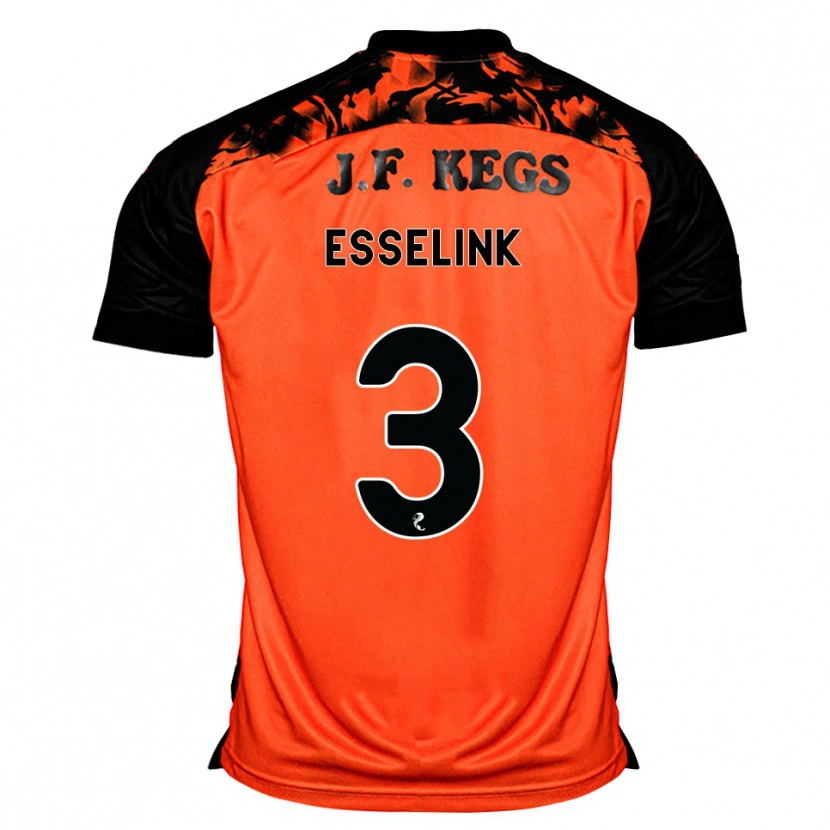 Danxen Børn Bert Esselink #3 Orange Sort Hvid Hjemmebane Spillertrøjer 2026/27 Trøje T-Shirt